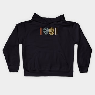 1981 Birth Year Retro Style Kids Hoodie